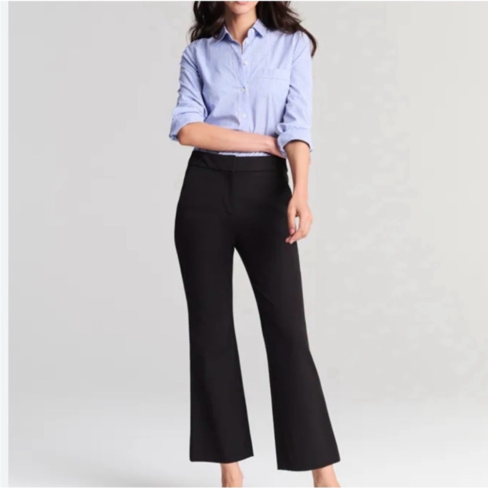J. Crew Kelsey Boot‎ Cut Flare Black Pants Size 8 NWT